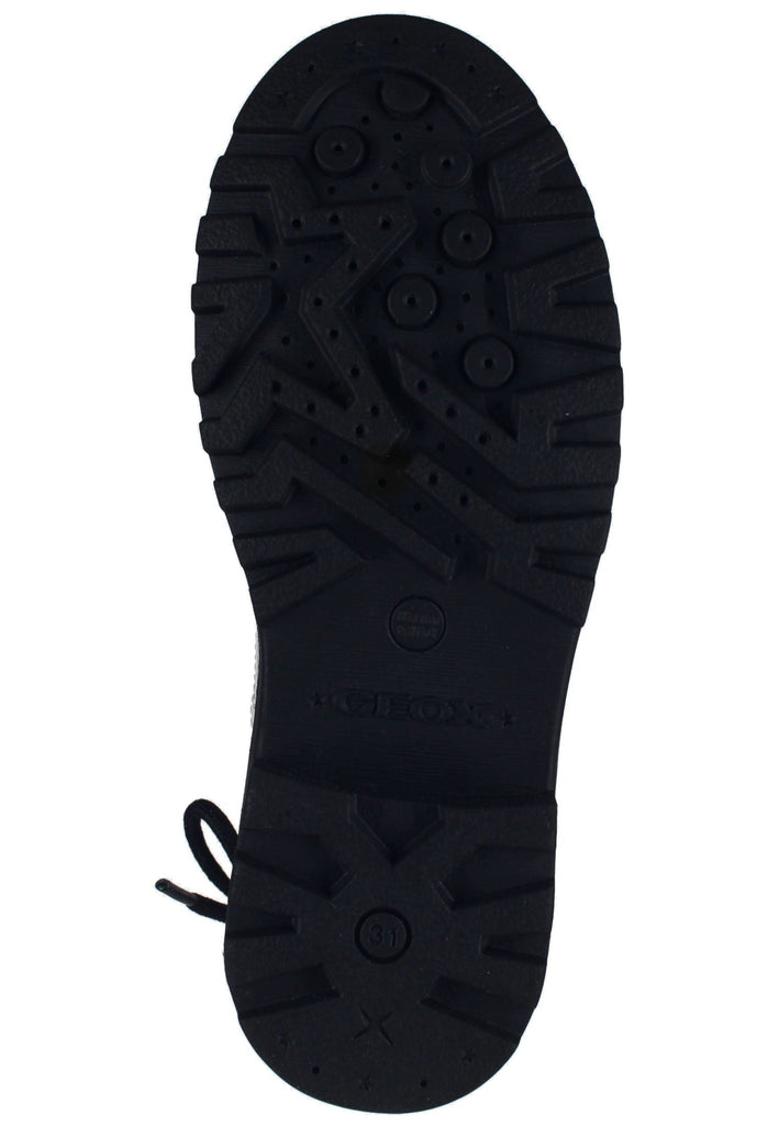 Geox Stiefelette Lederimitat Weiß/Schwarz