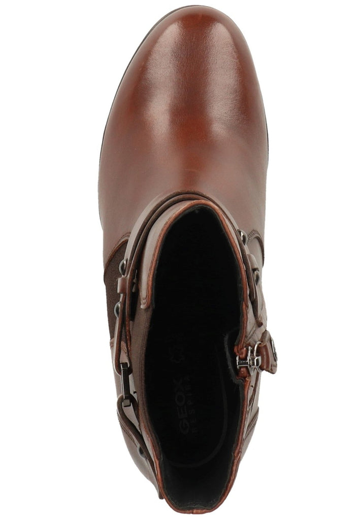 Geox Stiefelette Nappaleder Cognac
