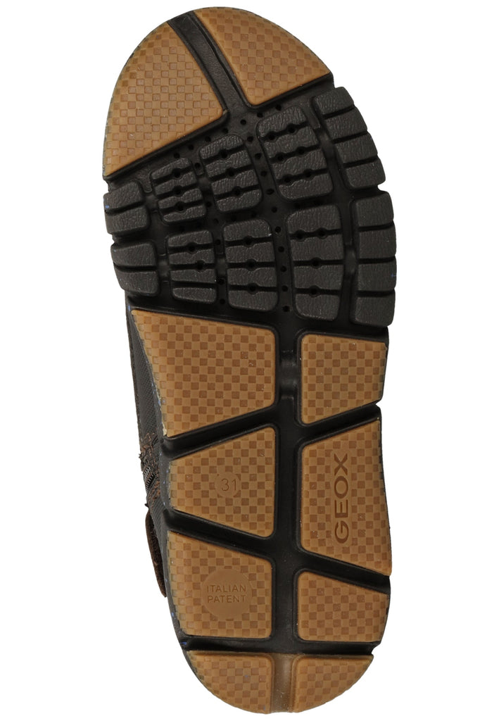 Geox Stiefelette Nubukleder/Textil Braun/Blau