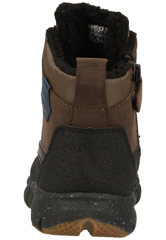 Geox Stiefelette Nubukleder/Textil Braun/Blau