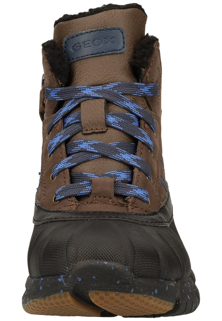 Geox Stiefelette Nubukleder/Textil Braun/Blau