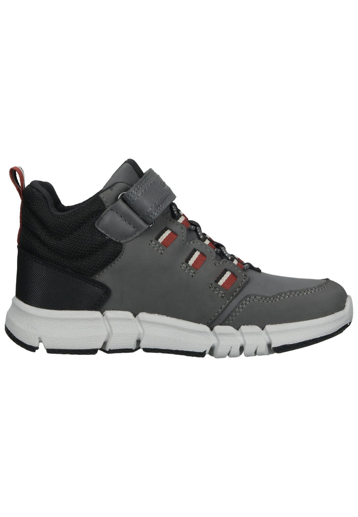 Geox Stiefelette Nubukleder/Textil Grau/Rot
