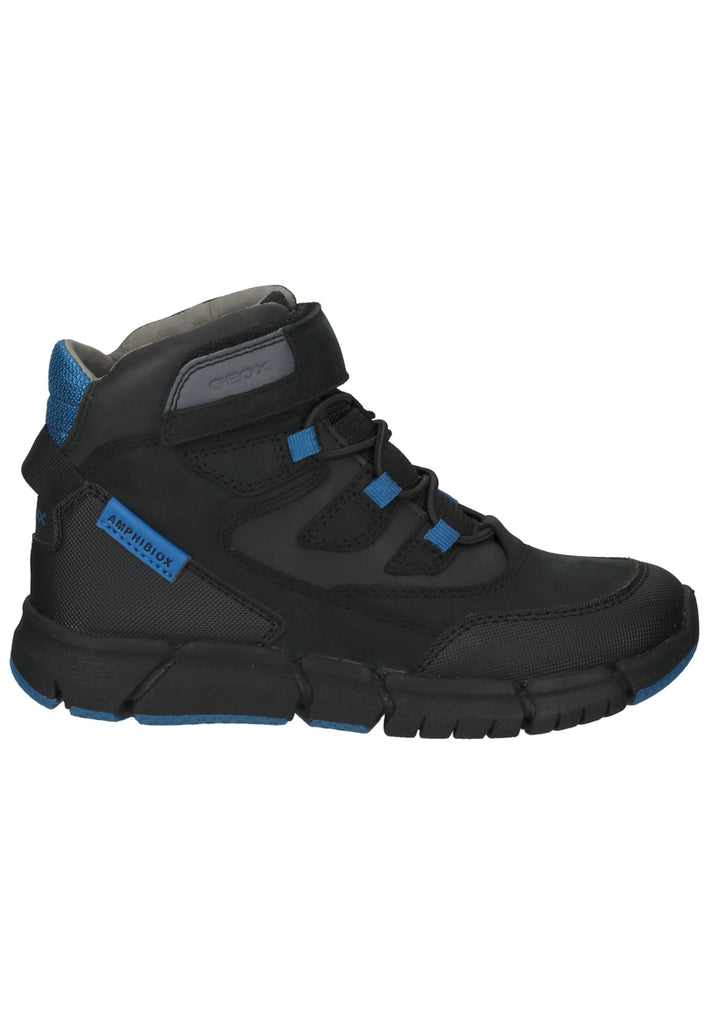 Geox Stiefelette Nubukleder/Textil Schwarz/Blau