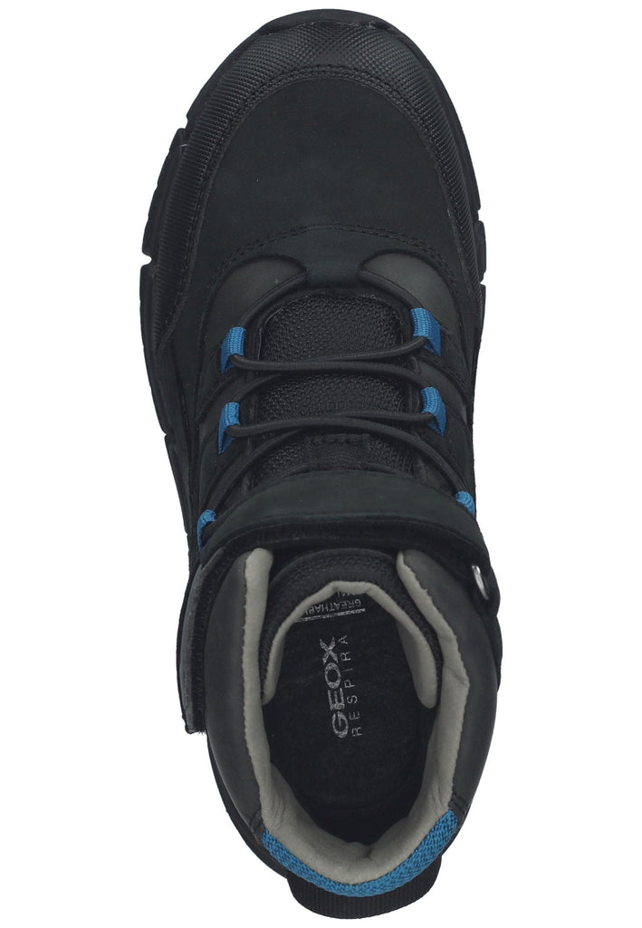 Geox Stiefelette Nubukleder/Textil Schwarz/Blau