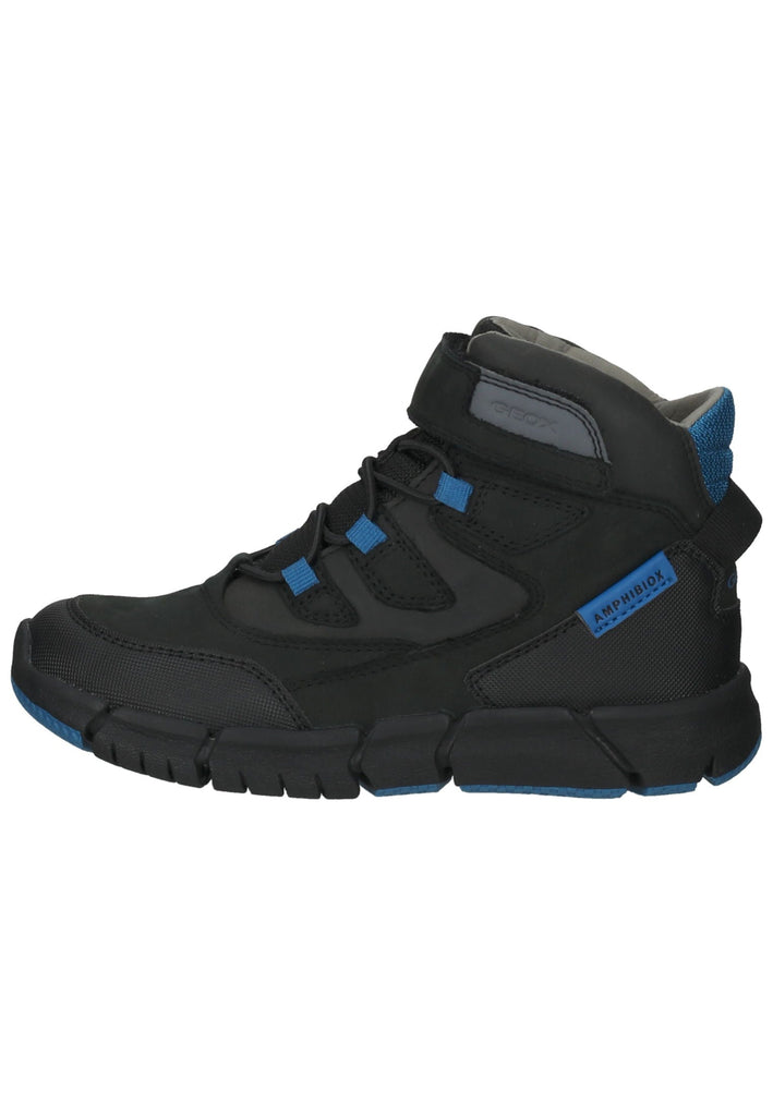 Geox Stiefelette Nubukleder/Textil Schwarz/Blau
