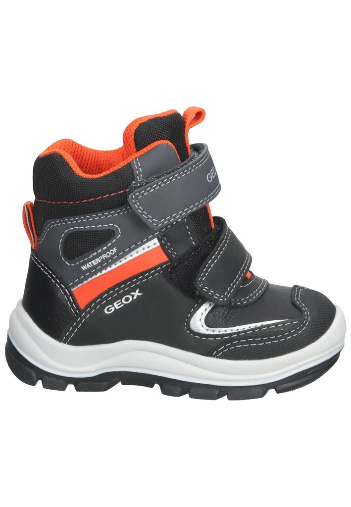Geox Stiefelette Synthetik Schwarz/Orange