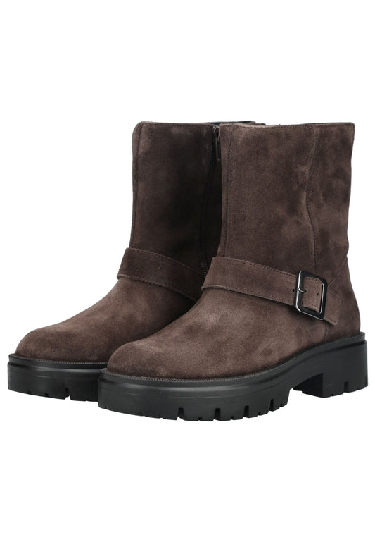 Geox Stiefelette Veloursleder Dunkelbraun