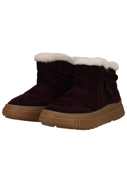 Geox Stiefelette Veloursleder Dunkelrot Warmfutter