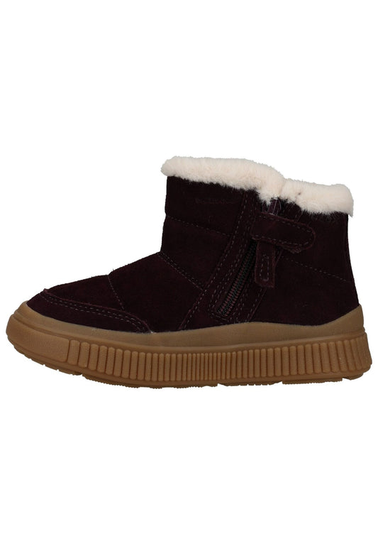 Geox Stiefelette Veloursleder Dunkelrot Warmfutter