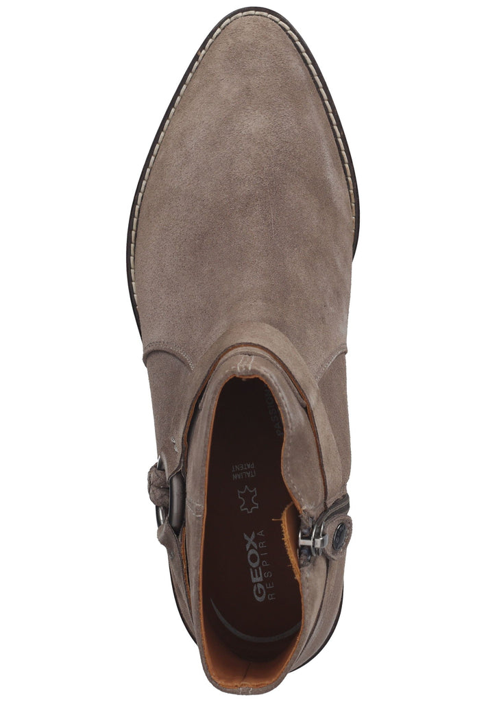 Geox Stiefelette Veloursleder Taupe