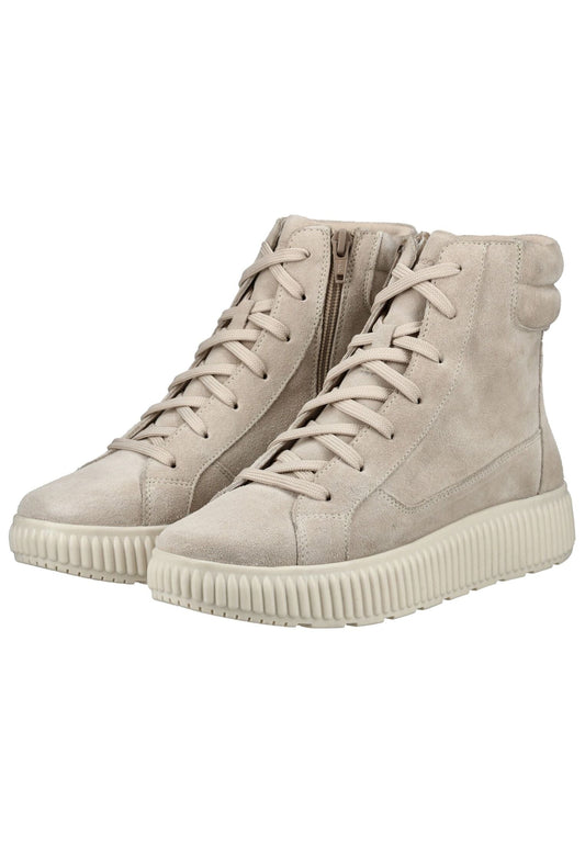 Geox Stiefelette Veloursleder Taupe Warmfutter