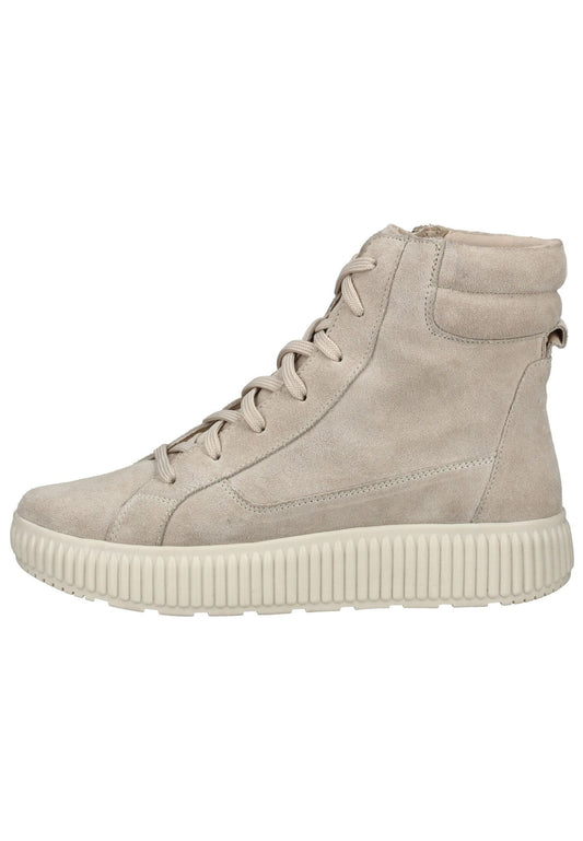 Geox Stiefelette Veloursleder Taupe Warmfutter