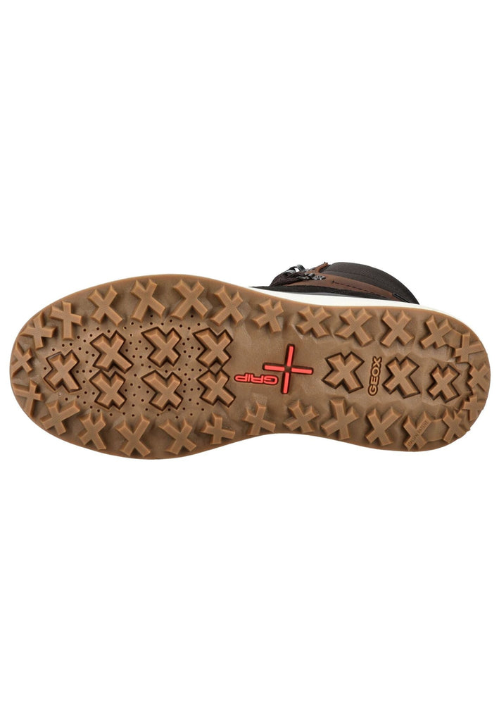 Geox Stiefelette Veloursleder/Textil Coffee Warmfutter