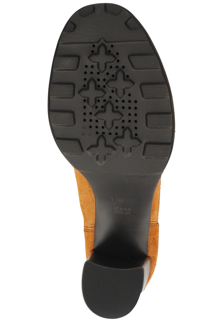 Geox Stiefelette Veloursleder/Textil Cognac