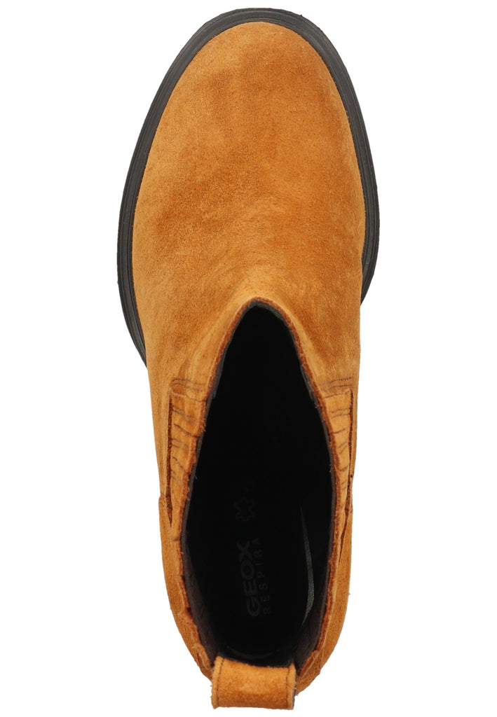 Geox Stiefelette Veloursleder/Textil Cognac