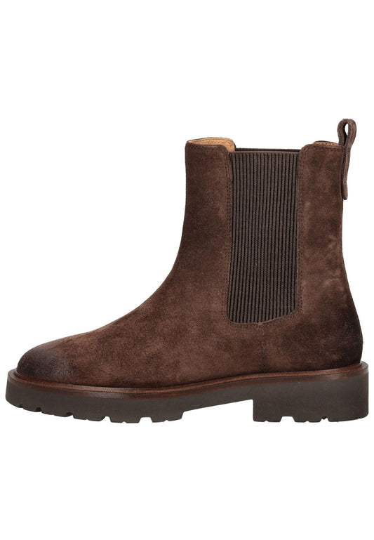 Geox Stiefelette Veloursleder/Textil Dunkelbraun