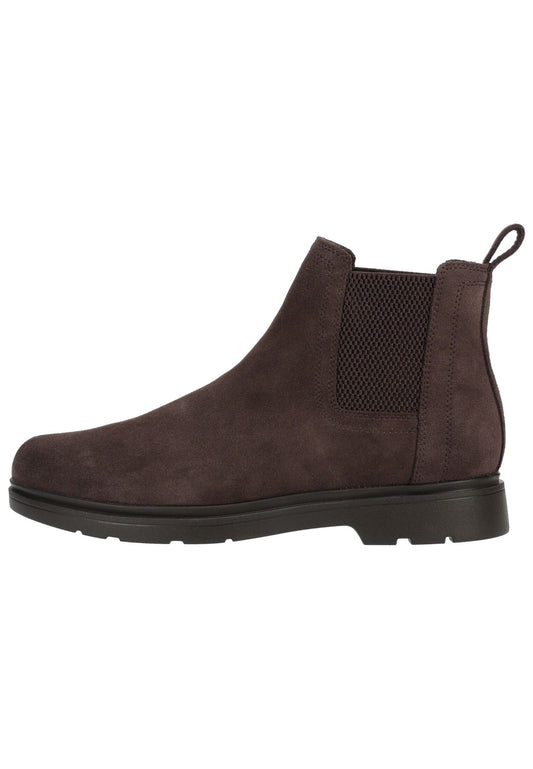 Geox Stiefelette Veloursleder/Textil Dunkelbraun