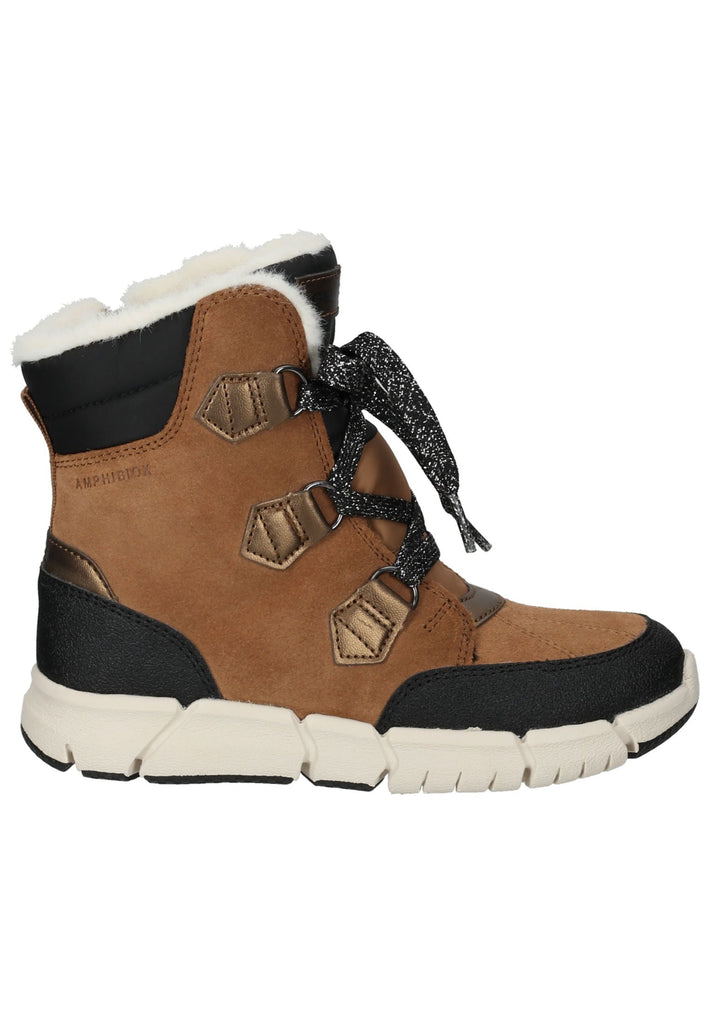 Geox Stiefelette Veloursleder/Textil Whisky Warmfutter