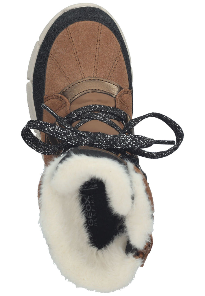 Geox Stiefelette Veloursleder/Textil Whisky Warmfutter