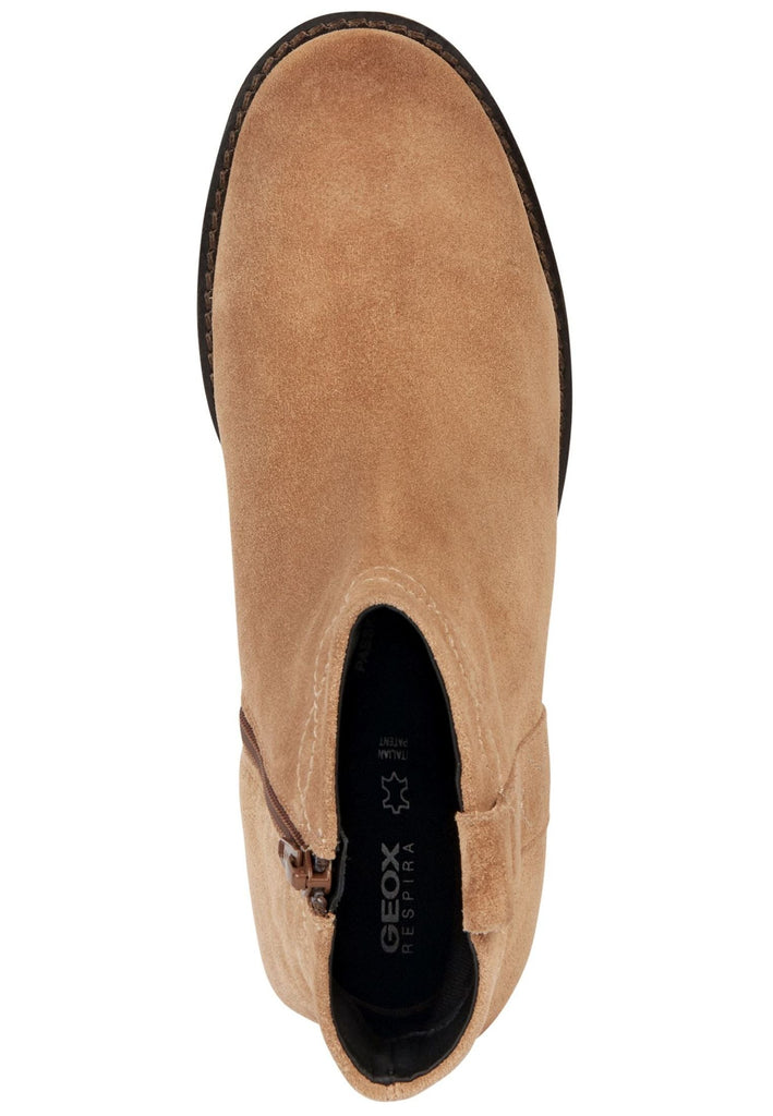 Geox Stiefelette Veloursleder Toffee