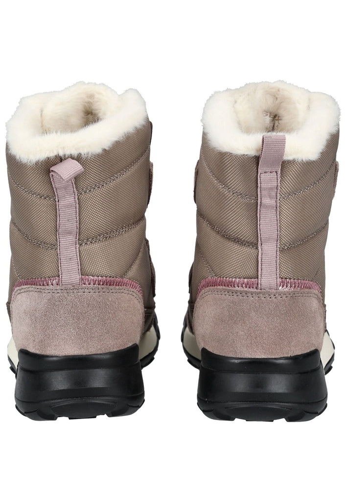 Geox Stiefelette Veolurs/Textil/Synthetik Dunkelbeige Warmfutter