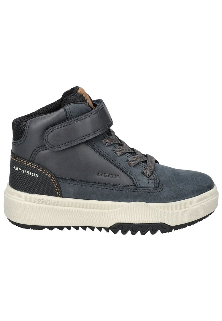 Geox Stiefelette Veolurs/Textil/Synthetik Navy/Schwarz Warmfutter
