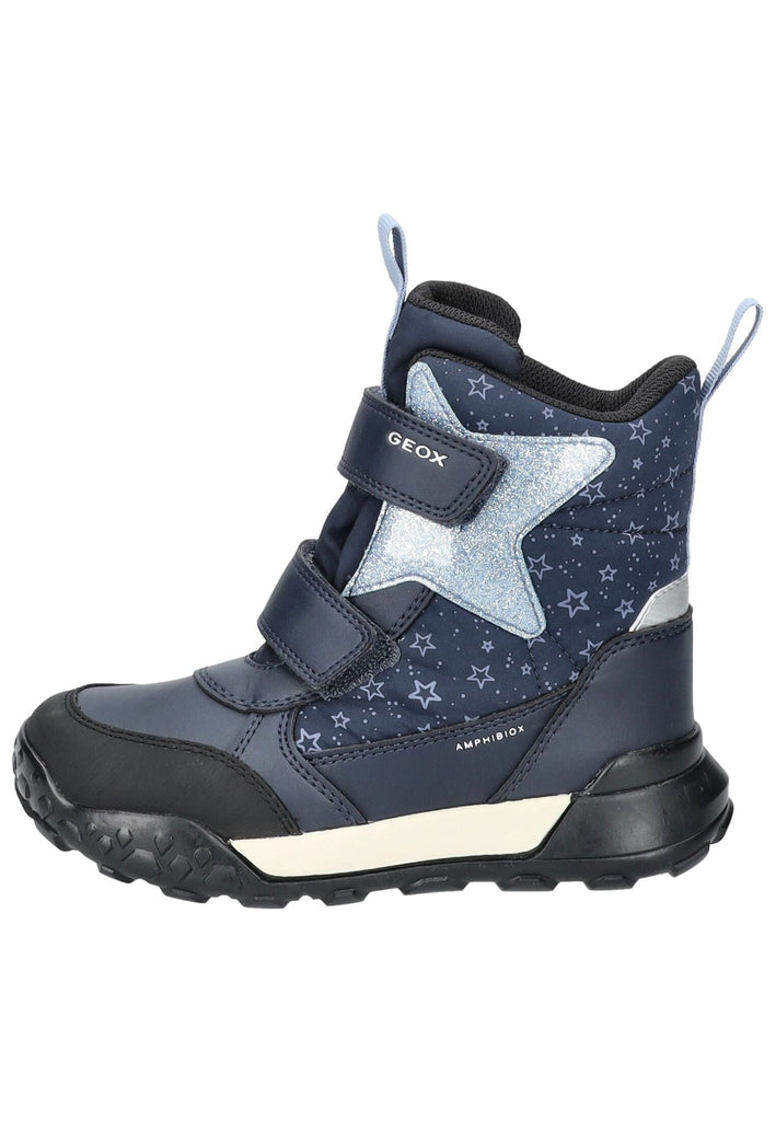 Stiefeletten Geox Stiefelette Lederimitat/Textil Navy Warmfutter