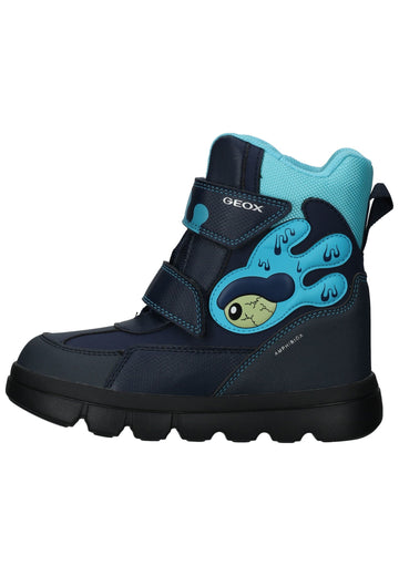 Stiefeletten Geox Stiefelette Lederimitat/Textil Türkis/Navy