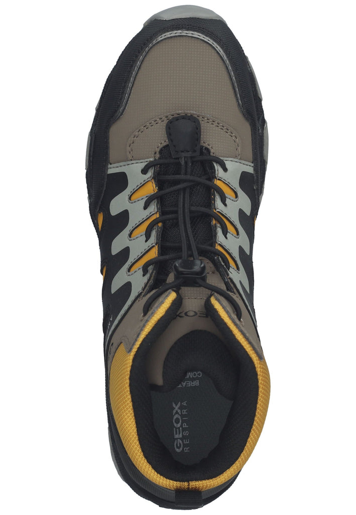 Geox Wanderschuhe Lederimitat/Textil Braun/Gelb