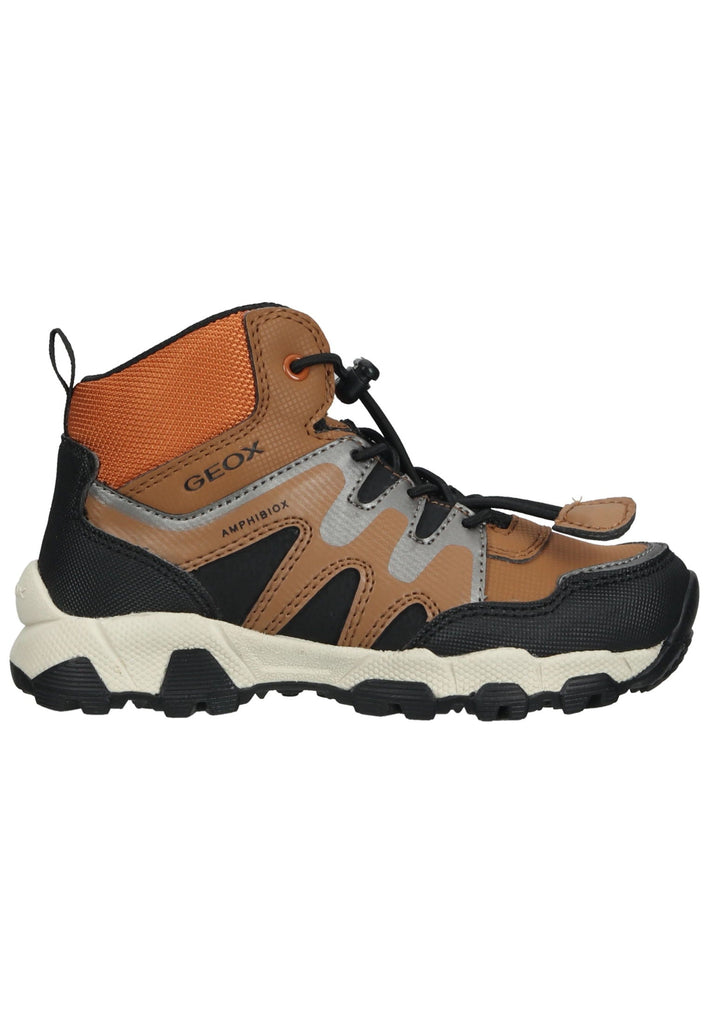 Geox Wanderschuhe Lederimitat/Textil Braun/Schwarz