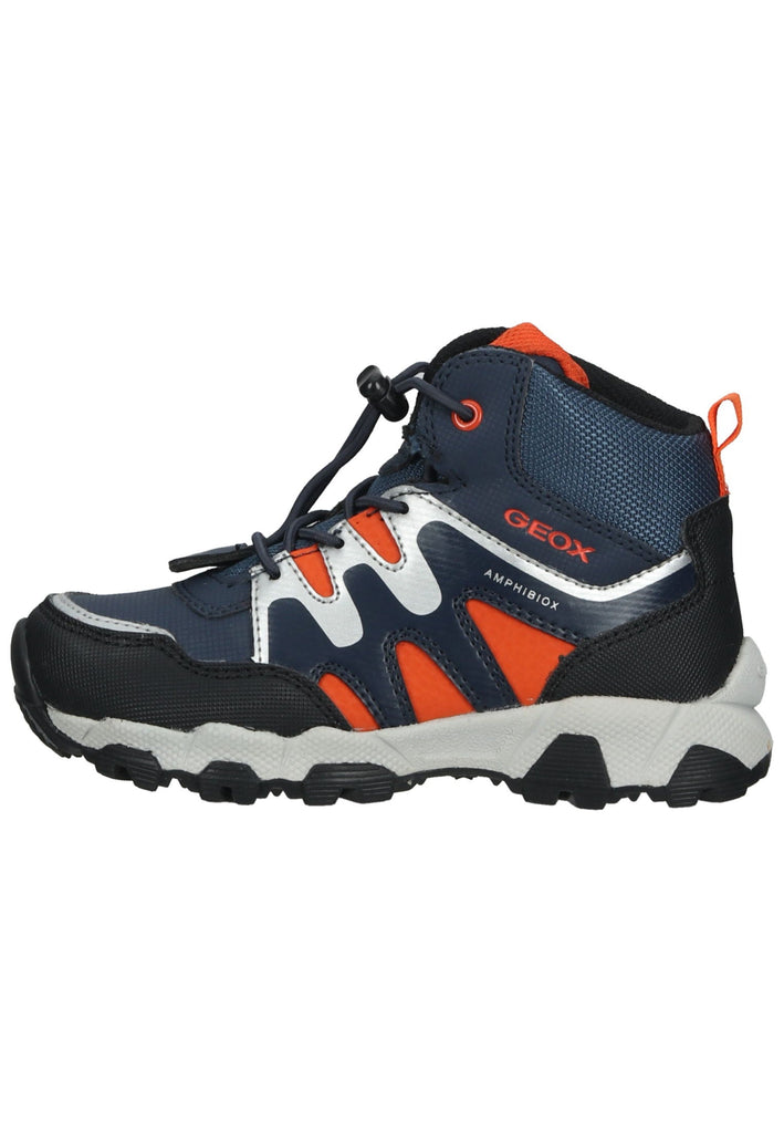 Geox Wanderschuhe Lederimitat/Textil Navy/Orange