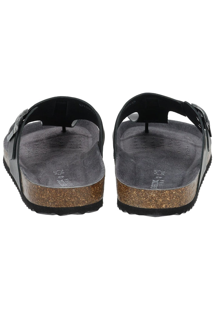 Geox Zehensteg Leder Schwarz