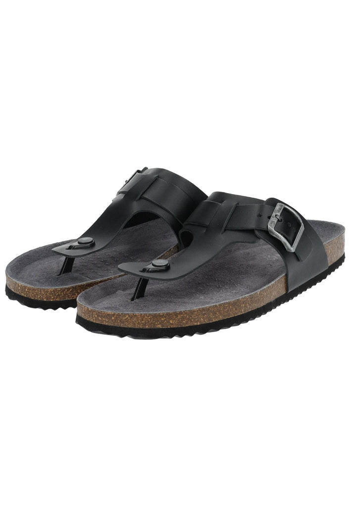 Geox Zehensteg Leder Schwarz