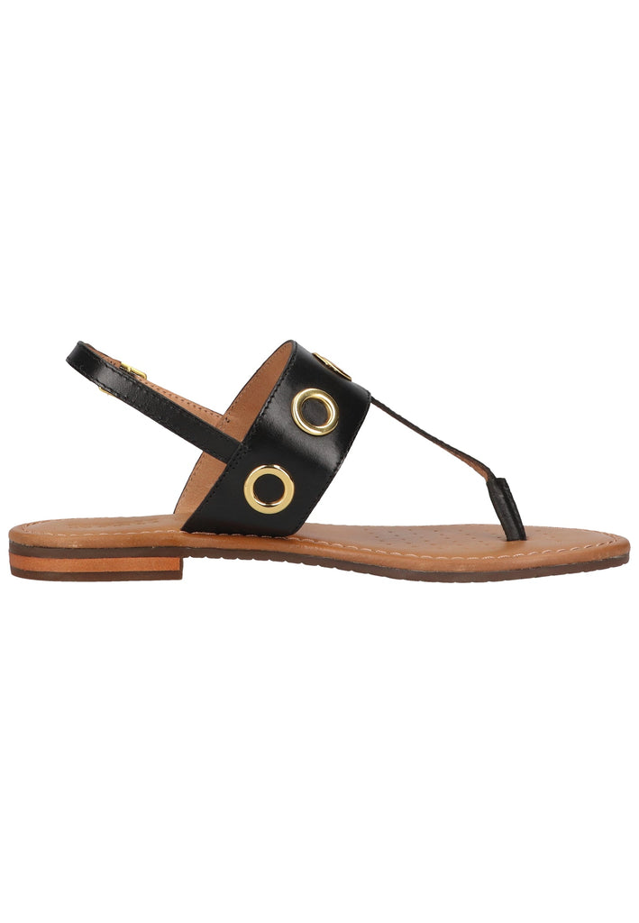 Geox Zehensteg Leder Schwarz