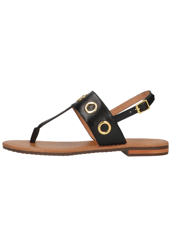 Geox Zehensteg Leder Schwarz