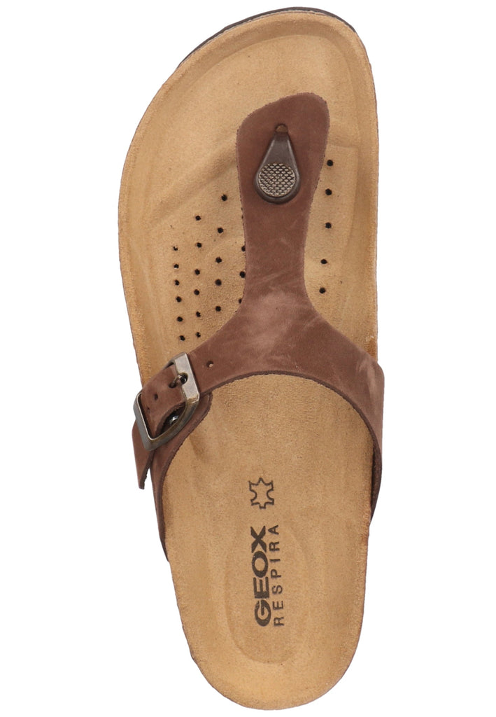 Geox Zehensteg Nubukleder Coffee