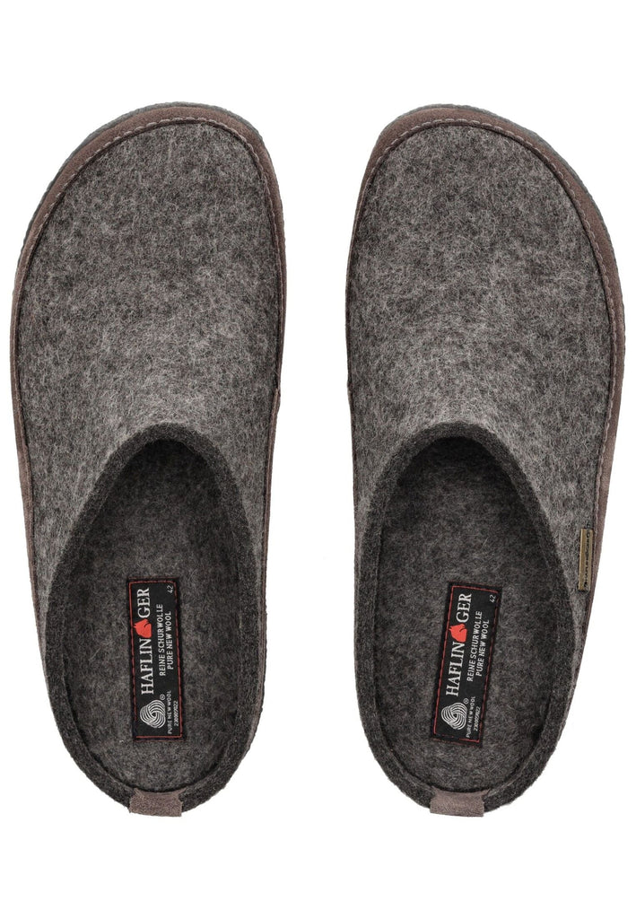 Haflinger Hausschuhe Filz Anthrazit