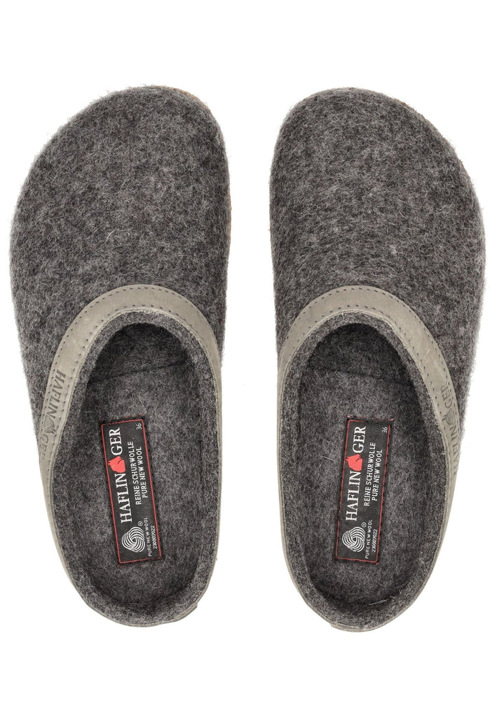 Haflinger Hausschuhe Filz Anthrazit