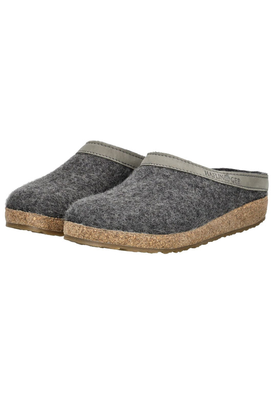 Haflinger Hausschuhe Filz Anthrazit