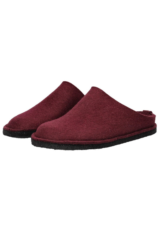 Haflinger Hausschuhe Filz Bordeaux