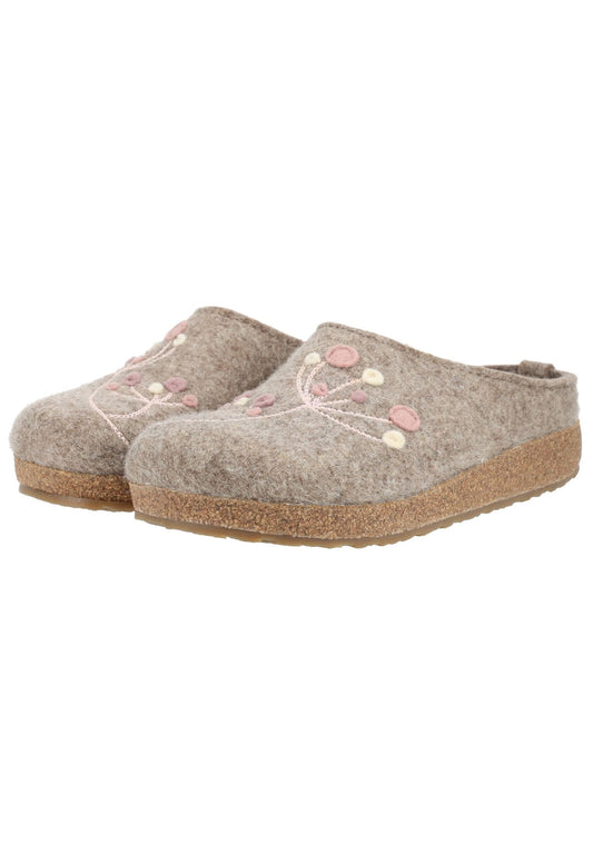 Haflinger Hausschuhe Filz Braun