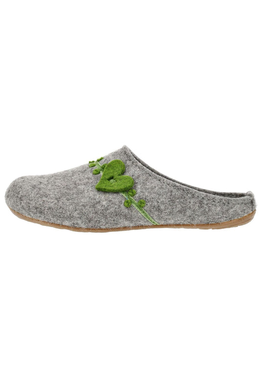 Haflinger Hausschuhe Filz Grau