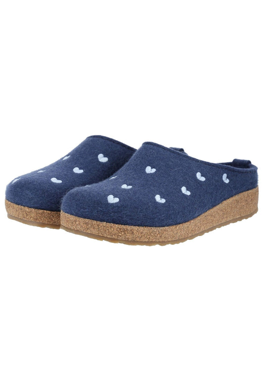 Haflinger Hausschuhe Filz Jeans