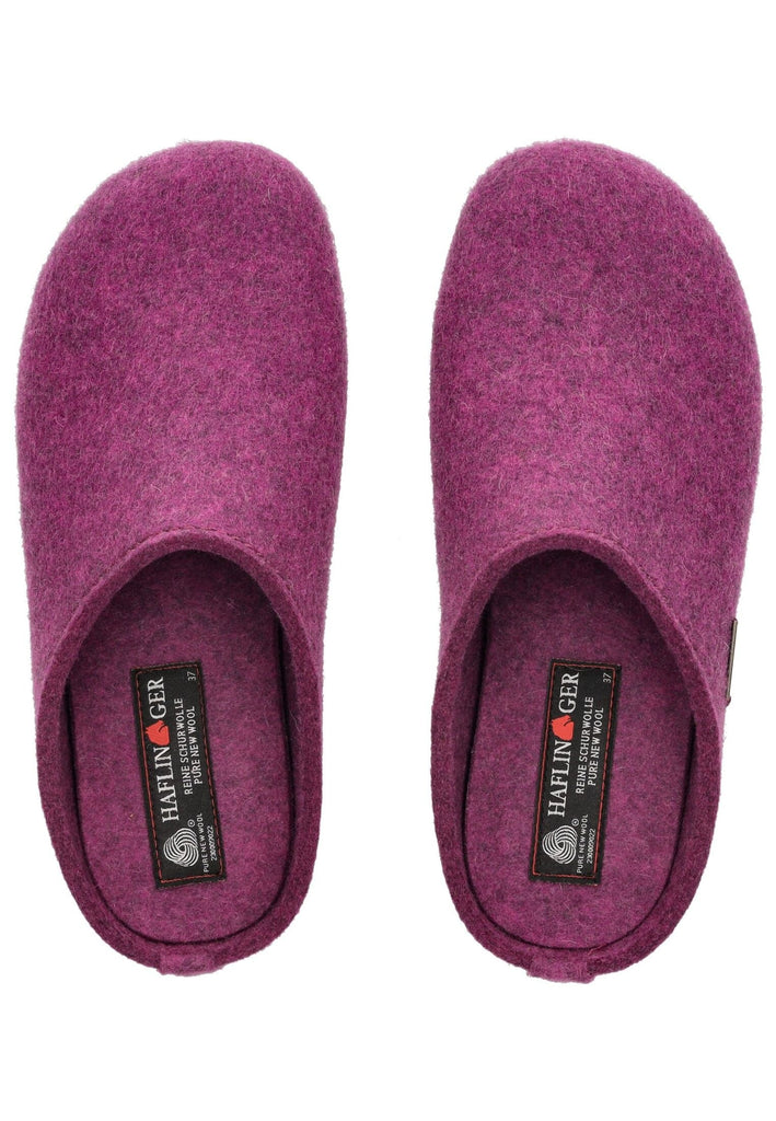 Haflinger Hausschuhe Filz Lila