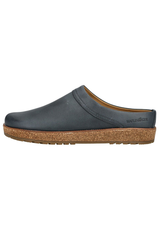 Haflinger Hausschuhe Leder Grau