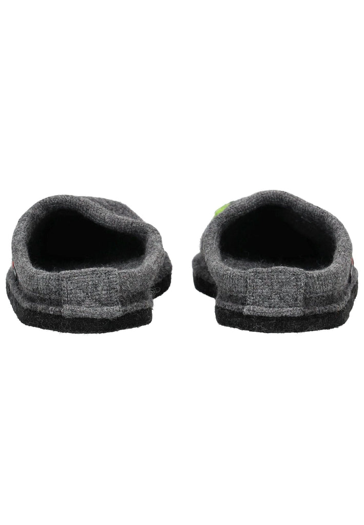 Haflinger Hausschuhe Wolle Anthrazit