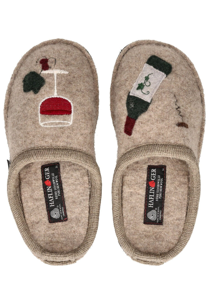 Haflinger Hausschuhe Wolle Beige
