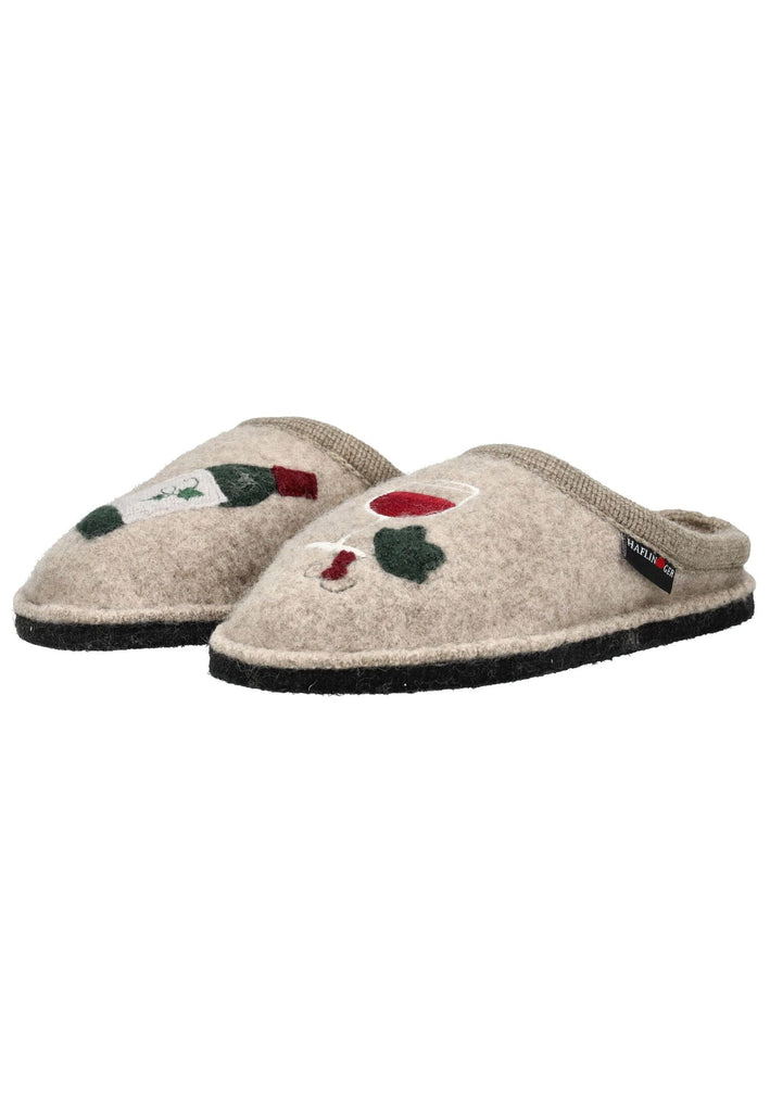 Haflinger Hausschuhe Wolle Beige
