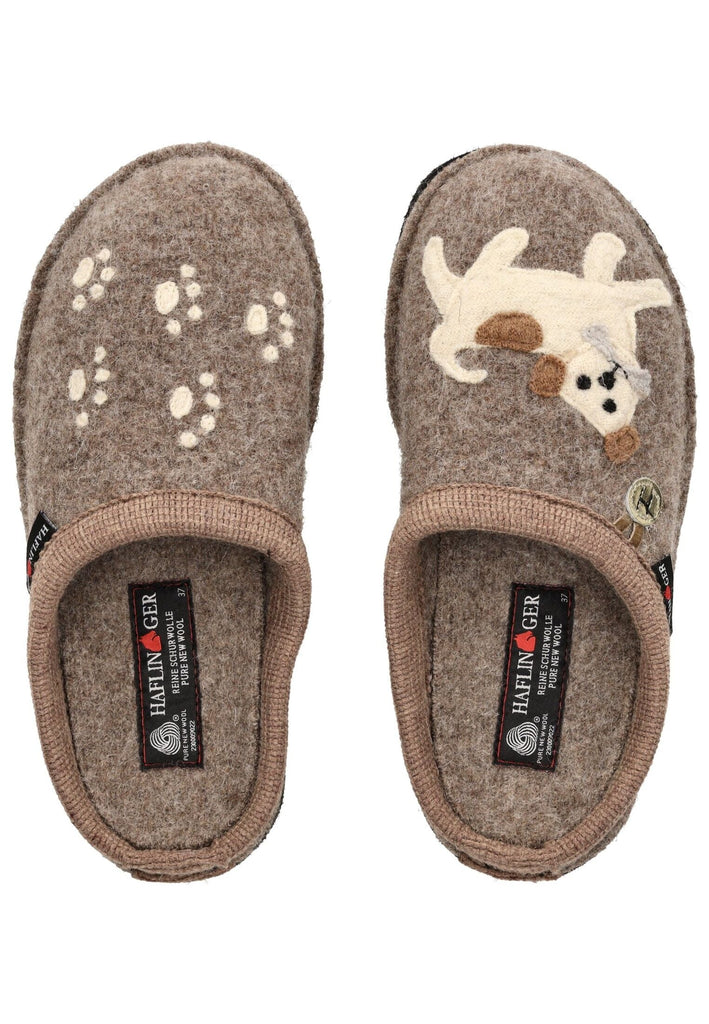 Haflinger Hausschuhe Wolle Beige