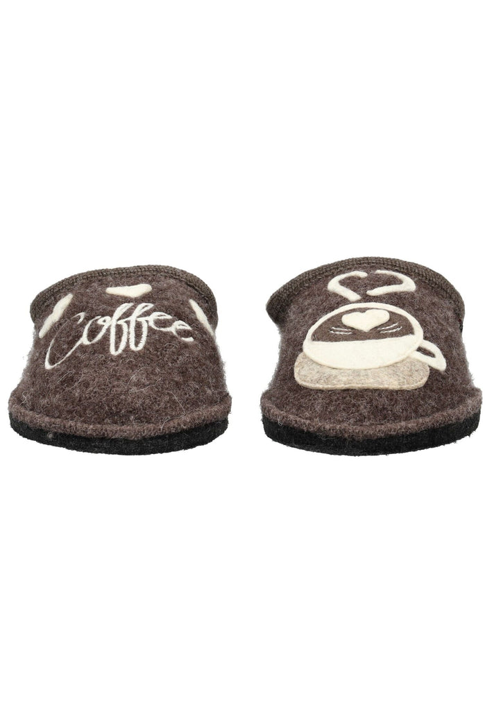 Haflinger Hausschuhe Wolle Braun